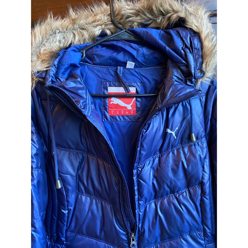 Women’s PUMA Blue Fur Puffer Jacket